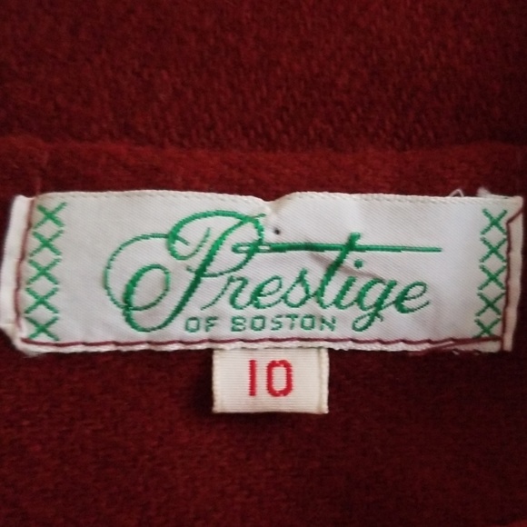 Prestige Of Boston Wine Red Blazer Jacket Size 10 - Picture 2 of 8